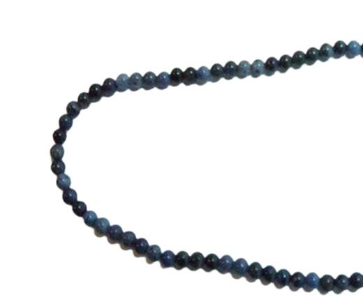 Round Natural stones - 2mm - Blue Sodalite