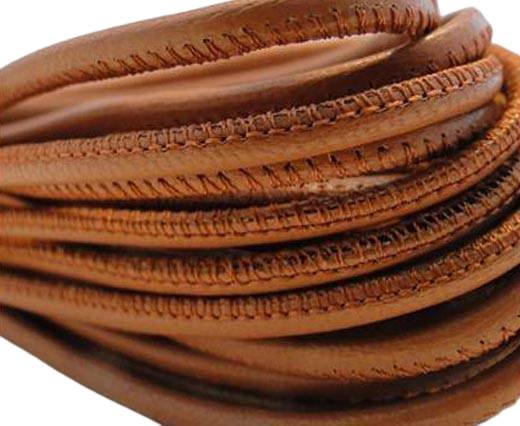 Round stitched nappa leather cord Brick-2,5mm