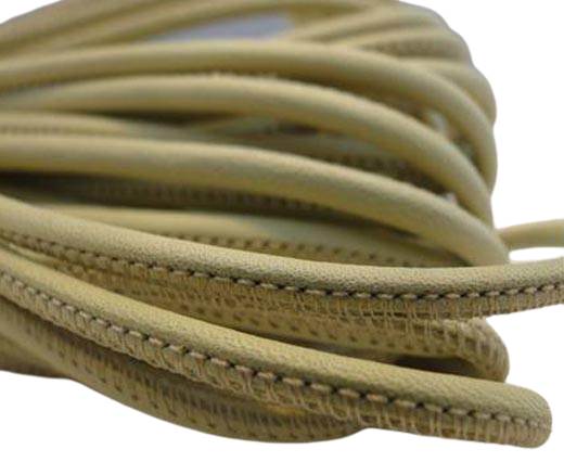 Round stitched nappa leather cord Light Green-2,5mm
