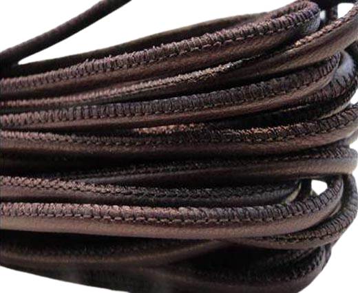 Round stitched nappa leather cord Light Violet-2,5mm