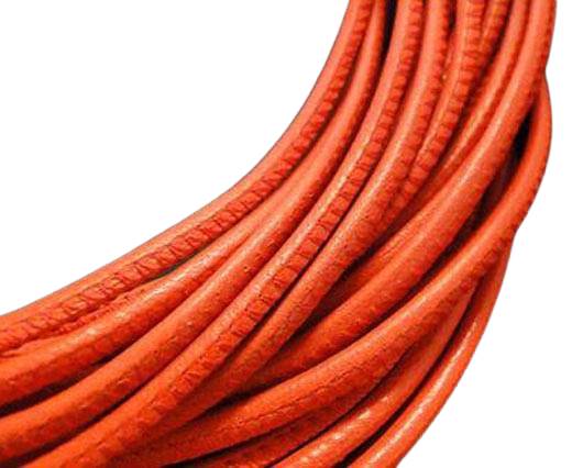 Round stitched nappa leather cord Red-2,5mm