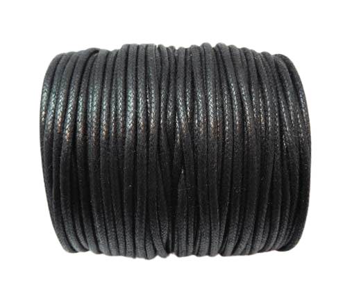 Round Wax Cotton Cords - 2mm - Black