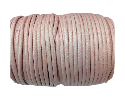 Round Wax Cotton Cords - 3mm  - Baby pink