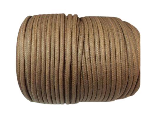 Round Wax Cotton Cords - 3mm  - Peach