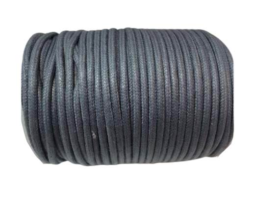Round Wax Cotton Cords - 3mm  - Steel Grey