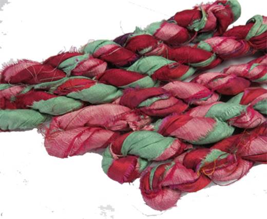 SARI SILK color number 14 Red_Green