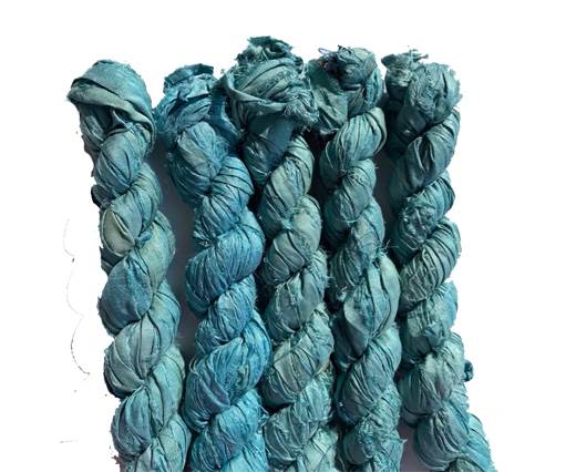 SARI SILK color number 35 light blue