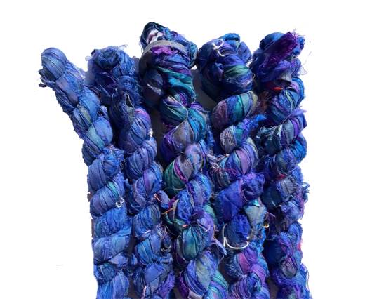 SARI SILK color number 45 sapphire blue