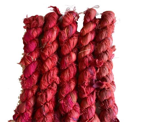 SARI SILK color number 50 orange pink