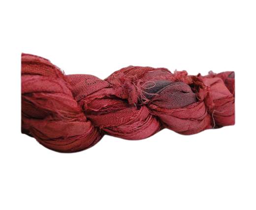 custom made recycled red colored sari silk ribbons made from sari silk  fabrics ideal for resale at Rs 125/piece in Mumbai