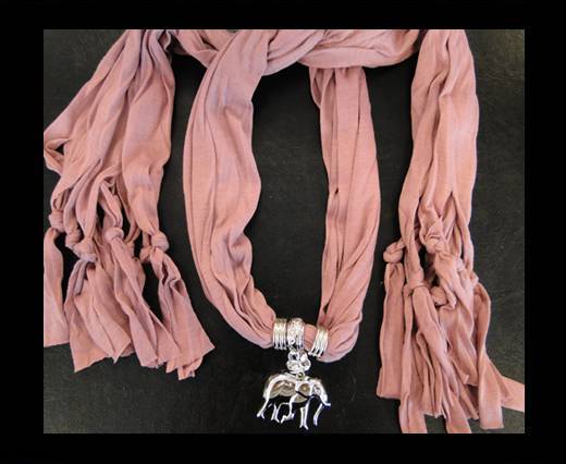 Scarf With Beads Style3-Pink