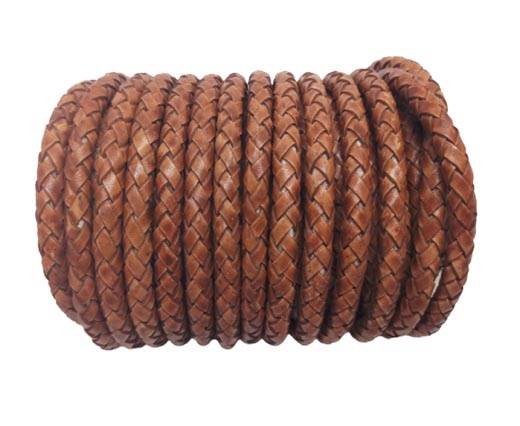 Round Braided Leather Cord  SE-PB-10 - 6mm