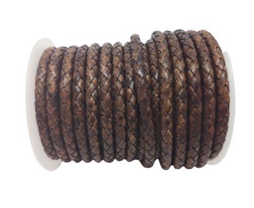 Round Braided Leather Cord  SE-PB-102 - 6mm