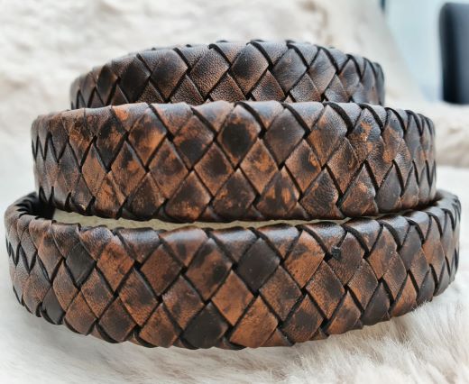 Oval Braided Leather Cord-15.5 by 4.5mm- se_pb_102