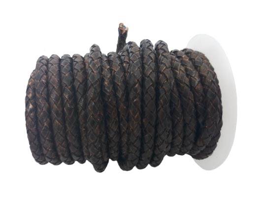 Round Braided Leather Cord  SE-PB-11 - 6mm