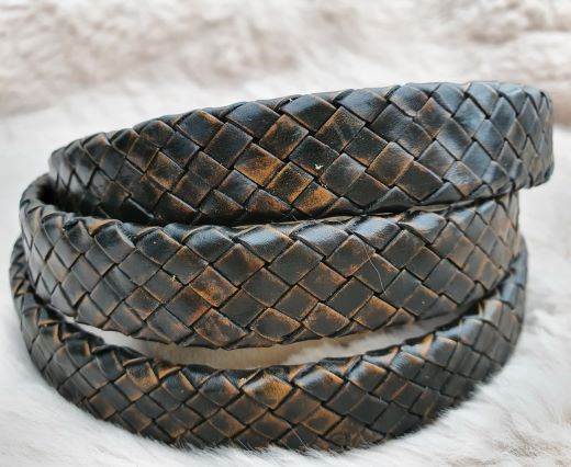 Oval Braided Leather Cord-19mm-se-pb-11