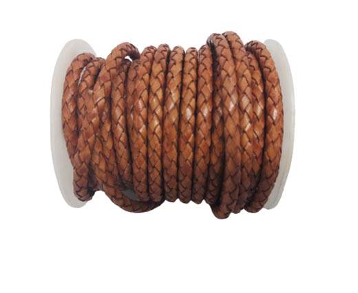 Round Braided Leather Cord  SE-PB-14 - 6mm