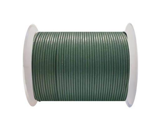 Round Leather Cord SE/R/30-Light Forest Green - 3mm