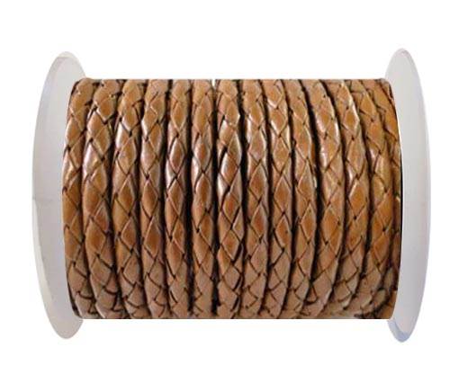 Round Braided Leather Cord SE/PB/11-Antique Brown - 4mm
