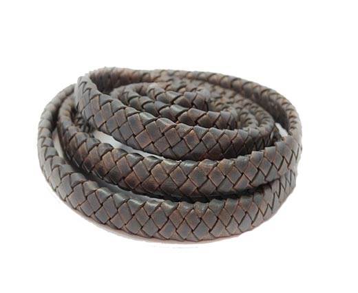 Oval braided cords-8*3.5mm-SE PB DARK GREY