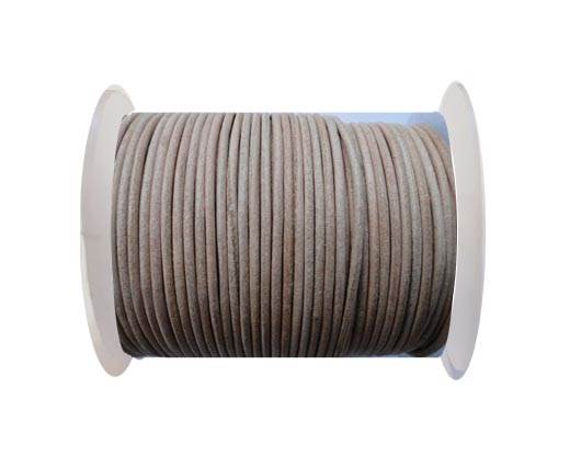 Round Leather Cord SE/R/01-Natural - 3mm