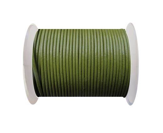 Round Leather Cord SE/R/22-Pistachio Green - 1,5mm