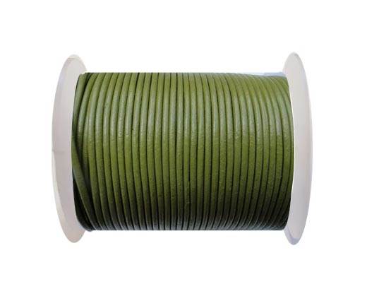 Round Leather Cord SE/R/22-Pistachio Green - 2mm