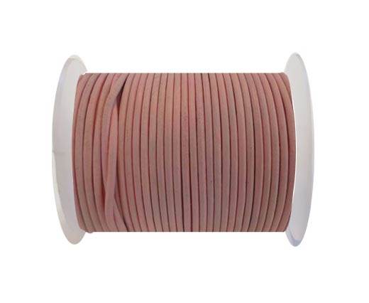 Round Leather Cord SE/R/Baby Pink - 2mm