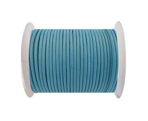 Round Leather Cord SE/R/Light Blue - 3mm