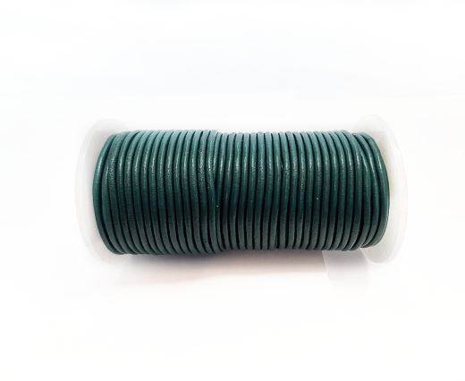 Round Leather Cord SE/R/23-Sea Blue-2mm