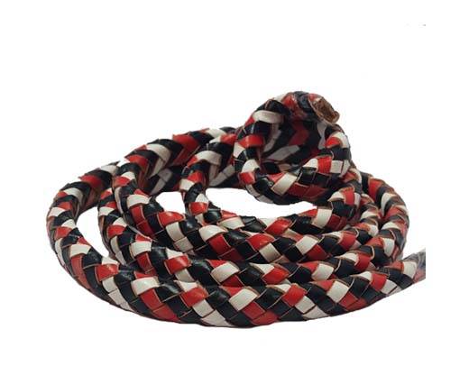 Oval Regaliz braided cords-SERED-BLACK-WHITE