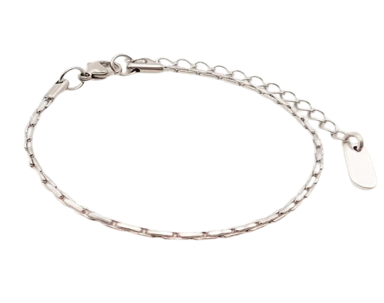 Square Boston Chain – Silver