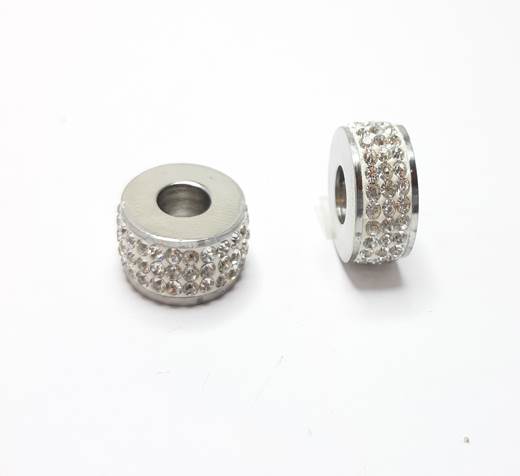Stainless steel part for leather SSP-359-6mm-Crystal