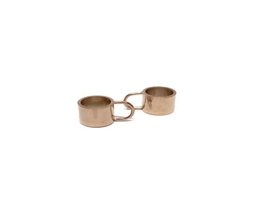Stainless steel part for leather SSP-54 -8mm Rose Gold