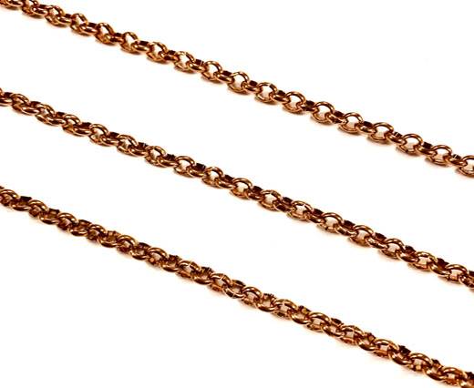 Stainless Steel Chains,Rose Gold,Item 12 - 2mm