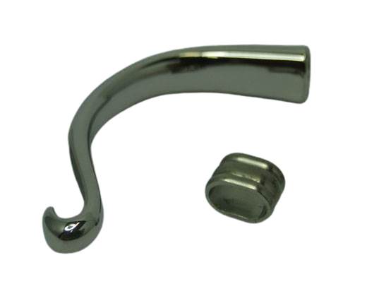 RoundStainless Steel Half Cuff Bracelet Hook Clasp MGST-159-4mm
