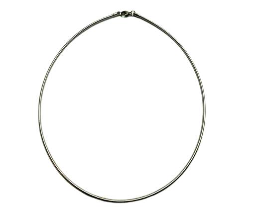 Stainless steel necklace SSP 715 thickness1.5, 40mm Silver
