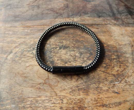Leather Bracelets Supplies Bracelet01 - Black