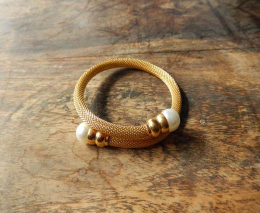 Leather Bracelets Supplies  - Gold