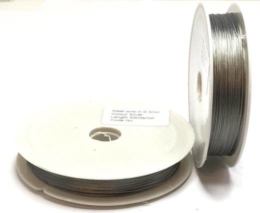 Steel wire 0.3mm - Silver