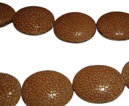 Sting Ray Beads - 18mm-Saddle Brown-Lenses