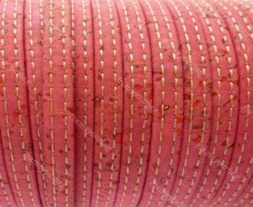 Cork Flat-Stitched-5mm-pink