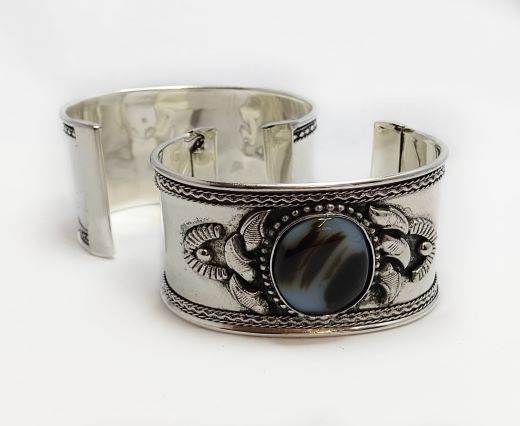 Stone Cuff Bracelet - Style16 - 4.5cms