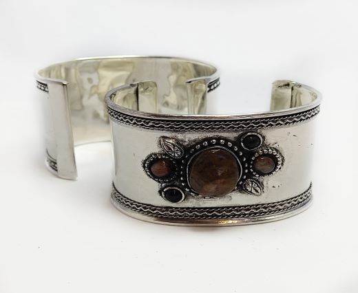 Stone Cuff Bracelet - Style6 - 4.5cms