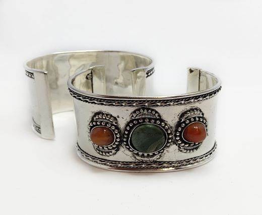 Stone Cuff Bracelet - Style8 - 4.5cms