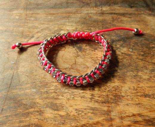 Leather Bracelets Supplies Bracelet03 - Pink