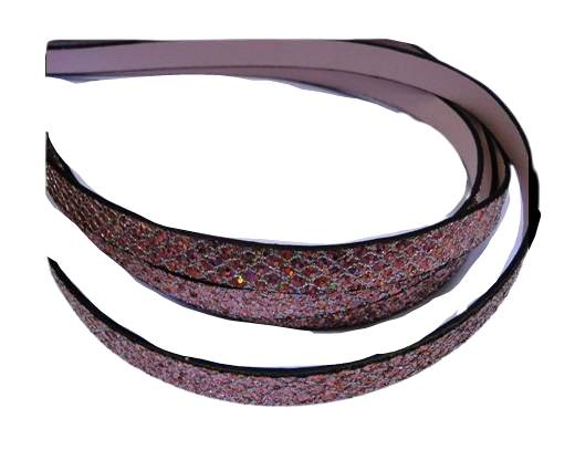 synthetic nappa leather Glitter Leather - Pink -Glitter Style -10mm