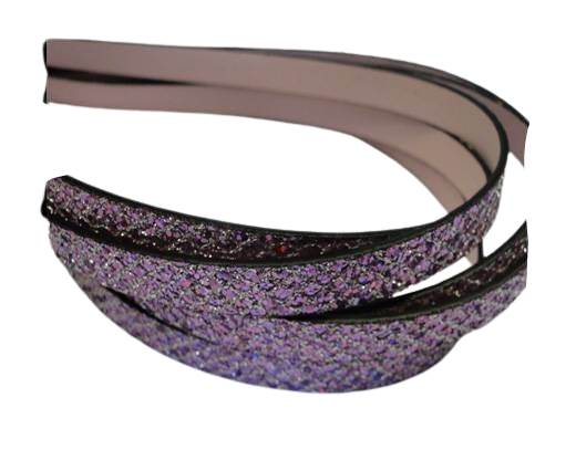 synthetic nappa leather Glitter Leather - Purple -Glitter Style -10mm