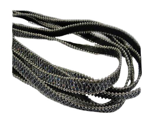 Eco leather with chains-10mm-Black 2