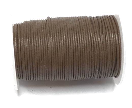 Round Leather Cord -0.5mm-  Tan